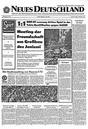 Neues Deutschland Online-Archiv vom 08.06.1964