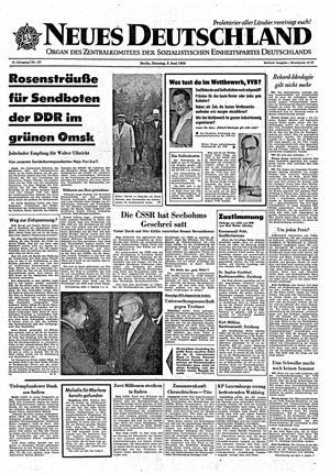 Neues Deutschland Online-Archiv vom 09.06.1964