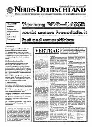 Neues Deutschland Online-Archiv vom 13.06.1964