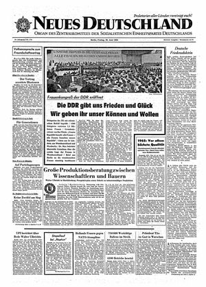 Neues Deutschland Online-Archiv vom 26.06.1964