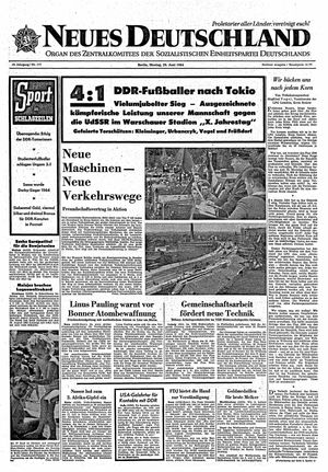Neues Deutschland Online-Archiv vom 29.06.1964