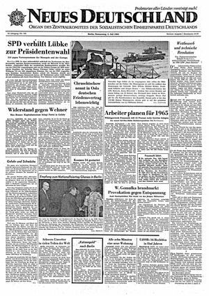 Neues Deutschland Online-Archiv on Jul 2, 1964