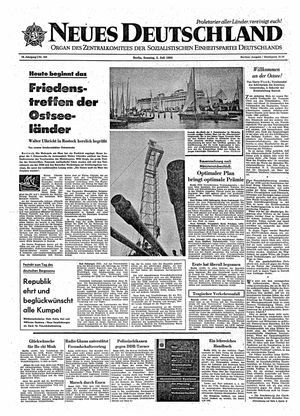 Neues Deutschland Online-Archiv vom 05.07.1964