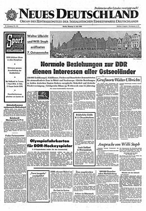 Neues Deutschland Online-Archiv vom 06.07.1964