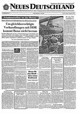 Neues Deutschland Online-Archiv vom 07.07.1964