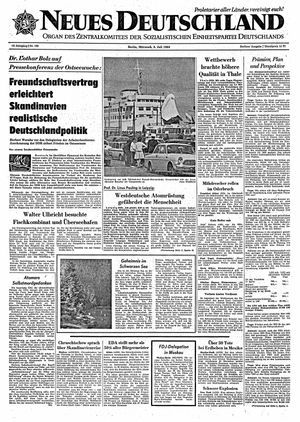 Neues Deutschland Online-Archiv vom 08.07.1964