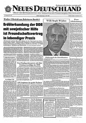 Neues Deutschland Online-Archiv vom 09.07.1964