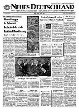 Neues Deutschland Online-Archiv vom 10.07.1964