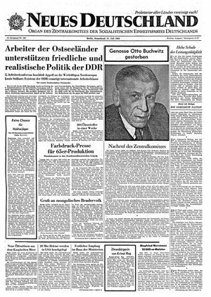 Neues Deutschland Online-Archiv vom 11.07.1964