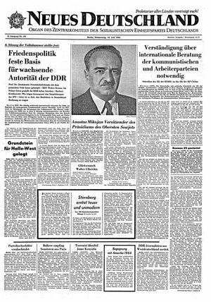 Neues Deutschland Online-Archiv vom 16.07.1964