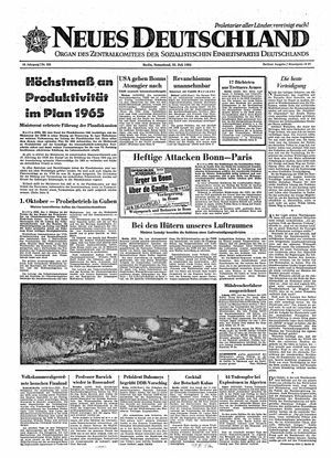 Neues Deutschland Online-Archiv vom 25.07.1964