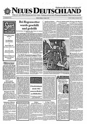 Neues Deutschland Online-Archiv vom 03.08.1964
