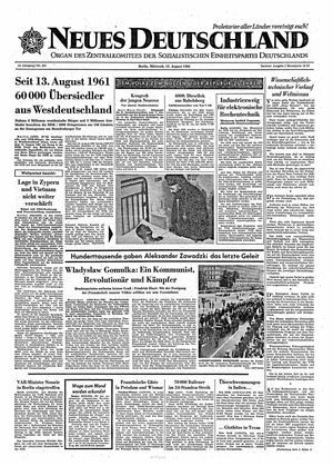 Neues Deutschland Online-Archiv vom 12.08.1964