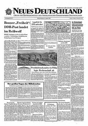 Neues Deutschland Online-Archiv vom 18.08.1964