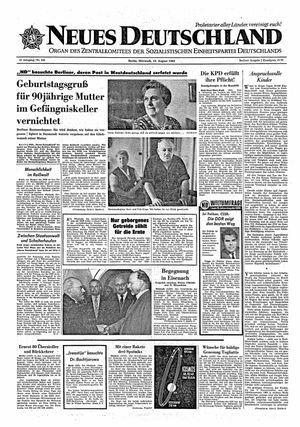 Neues Deutschland Online-Archiv vom 19.08.1964