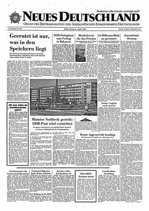 Neues Deutschland Online-Archiv vom 21.08.1964