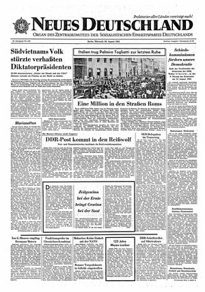 Neues Deutschland Online-Archiv vom 26.08.1964