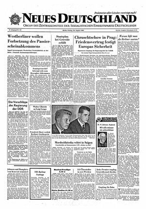 Neues Deutschland Online-Archiv vom 28.08.1964