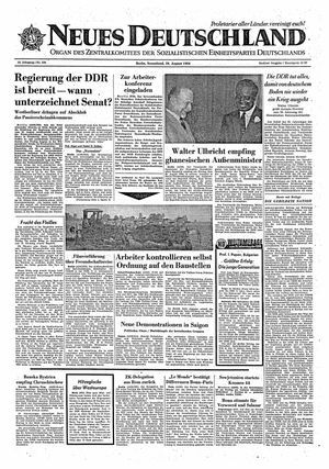 Neues Deutschland Online-Archiv vom 29.08.1964
