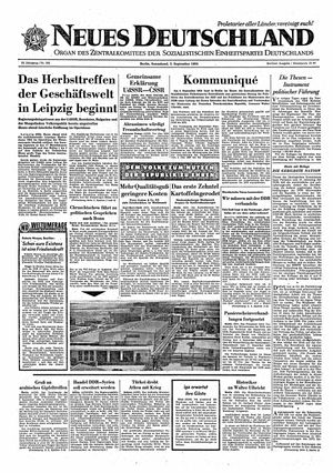Neues Deutschland Online-Archiv vom 05.09.1964