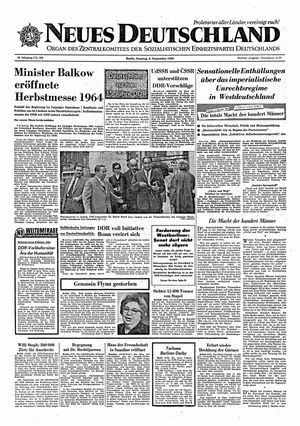 Neues Deutschland Online-Archiv vom 06.09.1964