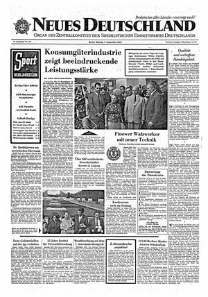 Neues Deutschland Online-Archiv vom 07.09.1964