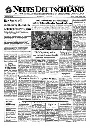 Neues Deutschland Online-Archiv vom 09.09.1964