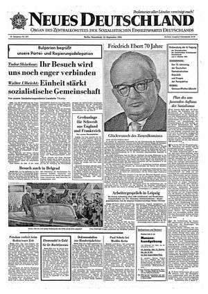 Neues Deutschland Online-Archiv vom 12.09.1964
