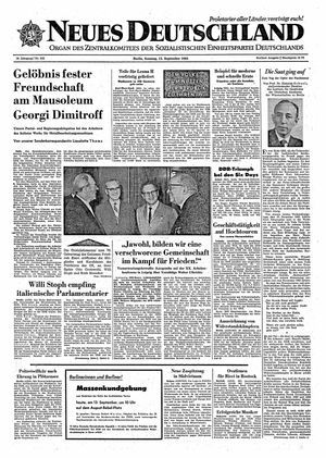 Neues Deutschland Online-Archiv vom 13.09.1964