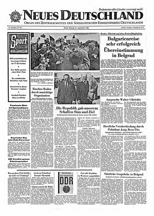 Neues Deutschland Online-Archiv vom 21.09.1964
