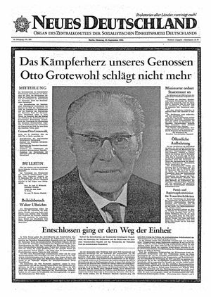 Neues Deutschland Online-Archiv vom 22.09.1964