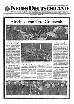 Neues Deutschland Online-Archiv vom 23.09.1964