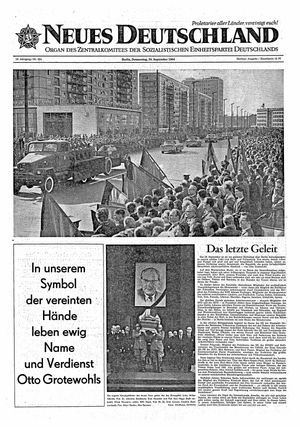 Neues Deutschland Online-Archiv vom 24.09.1964