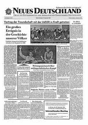 Neues Deutschland Online-Archiv vom 27.09.1964