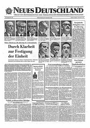 Neues Deutschland Online-Archiv vom 29.09.1964