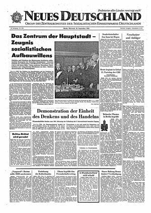 Neues Deutschland Online-Archiv vom 30.09.1964