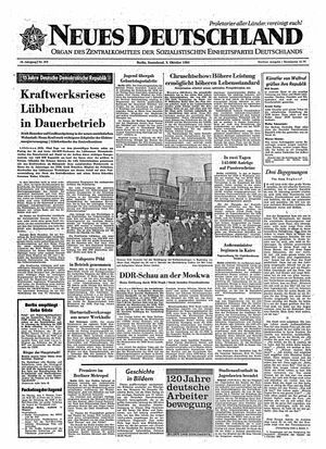Neues Deutschland Online-Archiv vom 03.10.1964