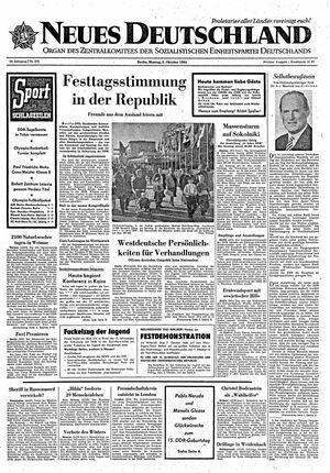 Neues Deutschland Online-Archiv vom 05.10.1964