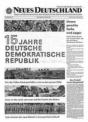 Neues Deutschland Online-Archiv vom 07.10.1964