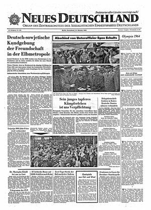 Neues Deutschland Online-Archiv on Oct 10, 1964