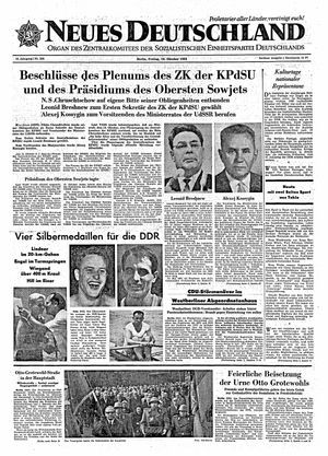 Neues Deutschland Online-Archiv vom 16.10.1964
