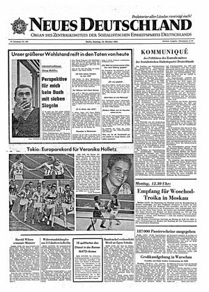 Neues Deutschland Online-Archiv vom 18.10.1964