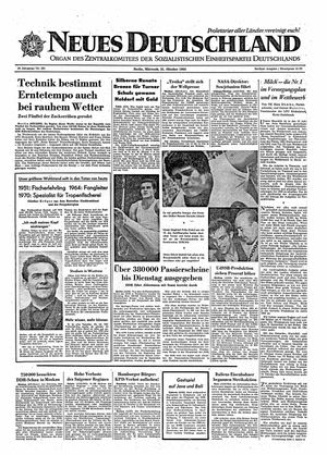 Neues Deutschland Online-Archiv vom 21.10.1964