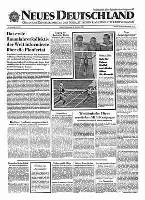 Neues Deutschland Online-Archiv on Oct 22, 1964