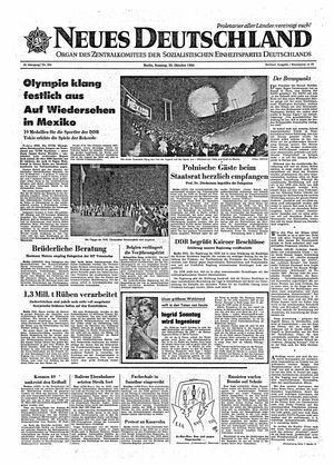 Neues Deutschland Online-Archiv vom 25.10.1964
