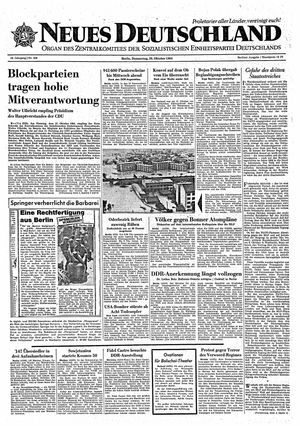 Neues Deutschland Online-Archiv vom 29.10.1964