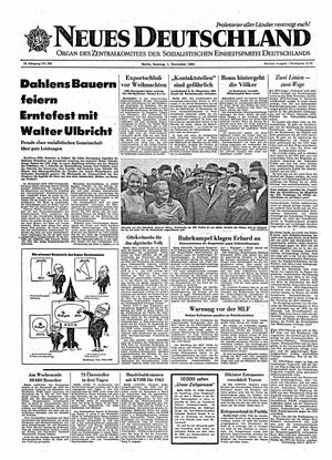 Neues Deutschland Online-Archiv vom 01.11.1964
