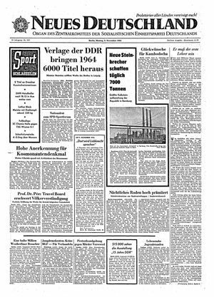 Neues Deutschland Online-Archiv vom 09.11.1964