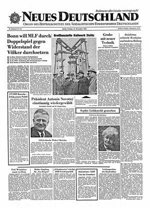 Neues Deutschland Online-Archiv vom 13.11.1964