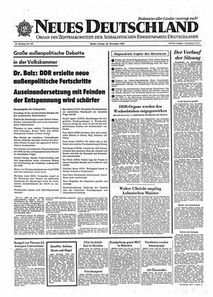 Neues Deutschland Online-Archiv vom 20.11.1964